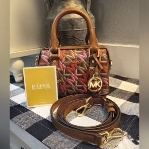 Michael Kors Bedford Legacy XS Logo Duffle Crossbody Messenger Bag